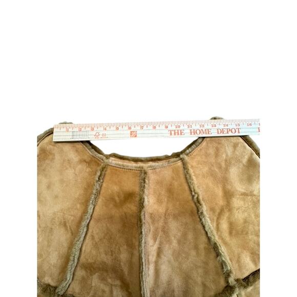 "UGG" Tan Suede Poncho With Pockets SZ S/-M Warm Fairy Core PLZ READ! FINAL SALE - Picture 5 of 15